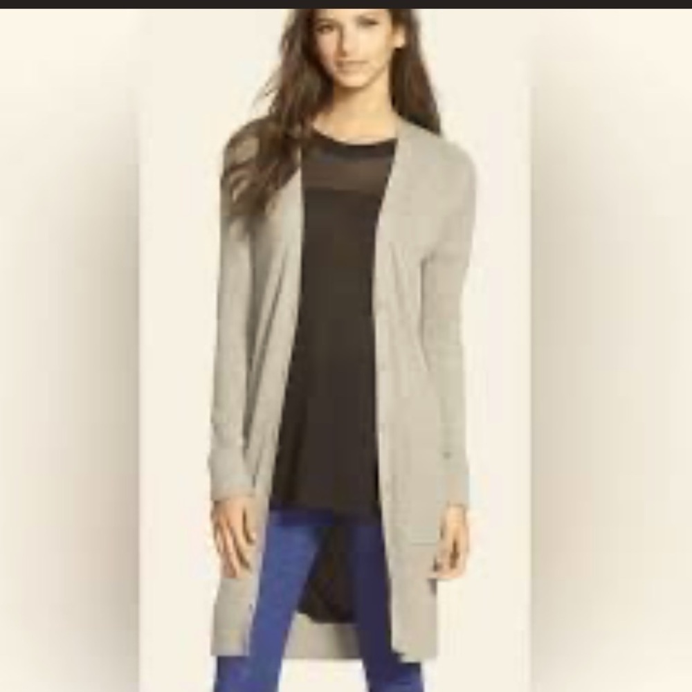 Open Front Cardigan duster cashmere project classic fall casual $300